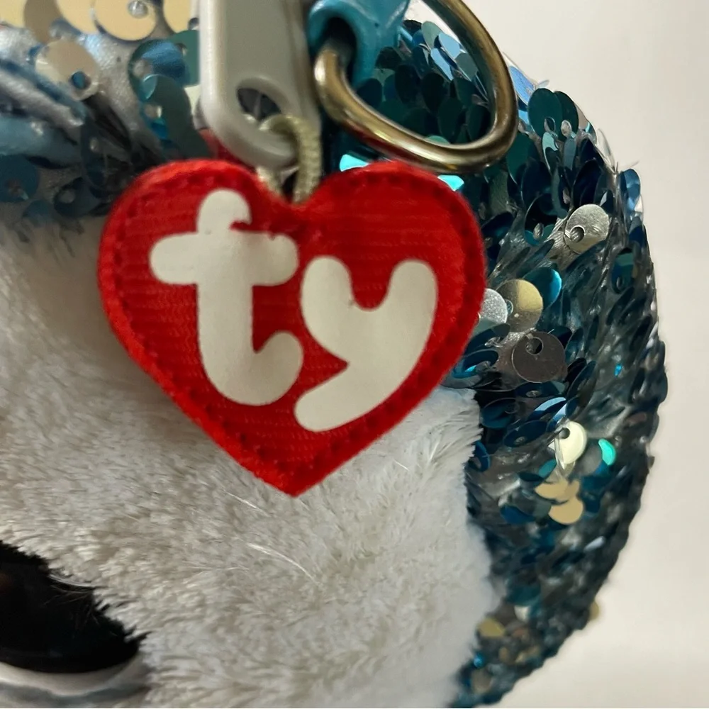 TY Fashion Flippy Sequin Purse - SLUSH the Husky (Approx. 8